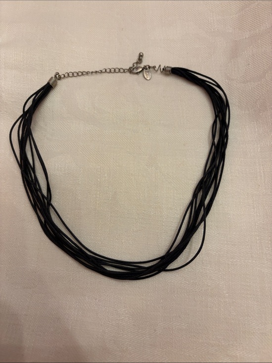 Lia Sophia Jewelry - Lia Sophia Multi-Strand Black Cord Necklace with Silver Accents to add pendant
